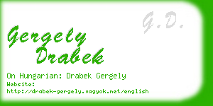 gergely drabek business card